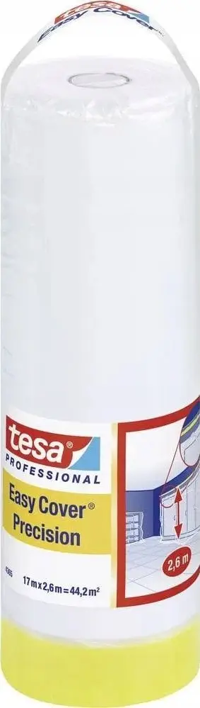 Folie mbrojtëse Tesa Easy Cover 04365, 17m x 2.6m, transparent