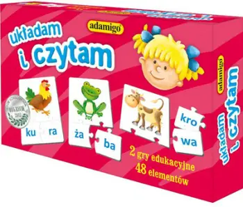 Loja edukative Adamigo I Arrange and Read 6618, 48 puzzle, 5 vjeç+