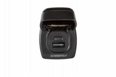 Prizë karikimi detare Scanstrut Flip Pro Plus, USB A dhe USB C, 12V 24V, e zezë - 2