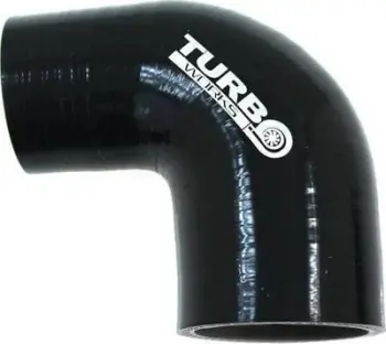 Bashkues silikoni TurboWorks G, 90°, reduktues 51-70mm, i zi