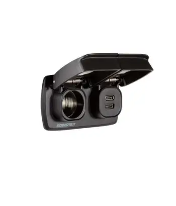 Prizë karikimi Scanstrut Flip Pro Multi, dy porta USB C, dalje 12V, e zezë