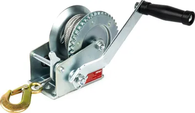 Vinc manual Winch Crank, 450kg, kabllo 10m, gri - 1