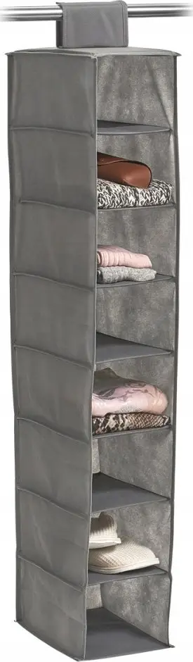 Organizues rrobash varës Zeller, 8 ndarje, material fleece, gri