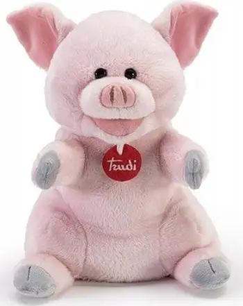 Kukull dore Trudi Puppet Piggy, formë derrkuci, për fëmijë