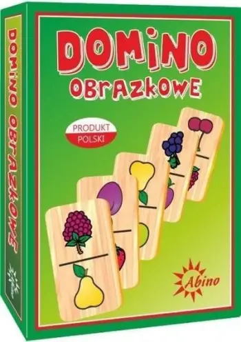 Loja edukative domino Abino Picture Domino Fruit, për fëmijë 4+, me figura frutash, shumëngjyrëshe