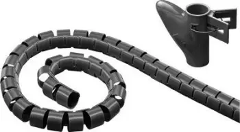 Organizues për kabllo MicroConnect, spiral, i zi