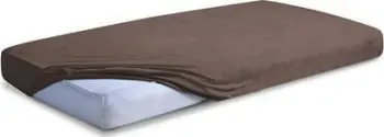 Çarçaf me lastik Matex Premium Terry, 180x200 cm, froté, kafe çokollatë