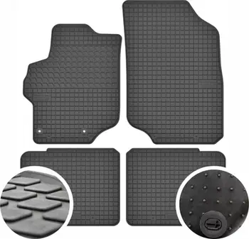 Tapete gome për makinë Citroen C-Elysee, set 4 copë, të zezë