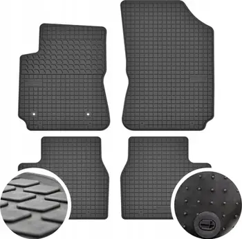 Tapete gome për makinë Citroen C4 Cactus, set 4 copë, të zeza