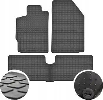 Tapete gome për makinë Petex, Toyota Yaris II 2005-2011, set 4 copë, të zeza