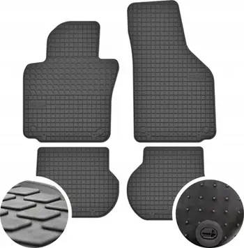 Tapete gome për makinë Petex Volkswagen Golf V, set 4 copë, të zeza