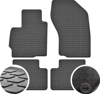 Tapete gome Rubber Mats për Peugeot 4007, set 4 copë, me kapëse, të zeza