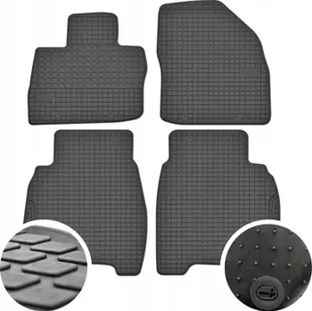 Tapete gome për makinë Honda Civic VIII 3D/5D, set 4 copë, me stoppers, të zeza