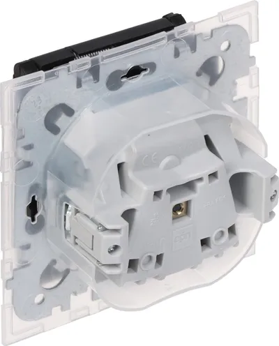 Prizë muri Santra 2P+E 4136-19, 16A 250V, pa kornizë, e zezë - 2