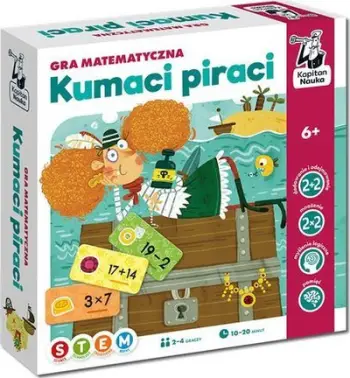 Loja tavoline Edgard Smart Pirates Math Game, lojë matematikore, STEM, për fëmijë 6+