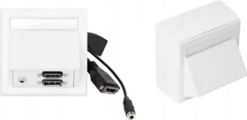 Prizë murale Vivolink WI221292, HDMI DisplayPort 3.5mm, e bardhë