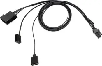 Kabllo energjie EKWB EK Loop OmniLink Molex, 4 pin, D RGB, 50cm, e zezë
