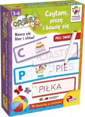 Lojë edukative Lisciani Carotina I Play I Read and I Write My World, për fëmijë 3 6 vjeç
