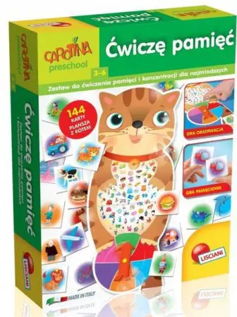 Lojë edukative Lisciani Carotina I Exercise Memory, memoriklasike, për zhvillim kujtese, shumëngjyrëshe