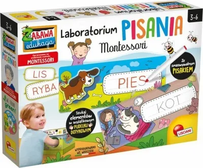 Lojë edukative Lisciani Montessori Writing Laboratory, laborator shkrimi, 3+ - 1