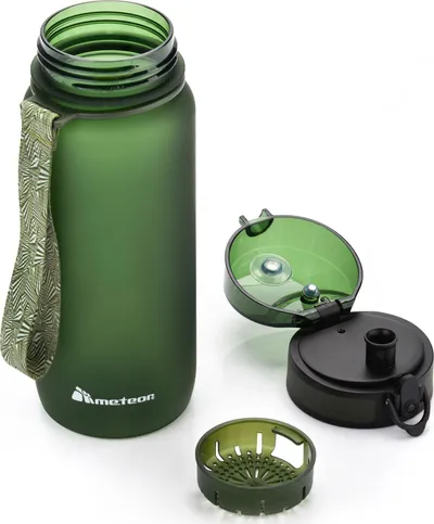 Shishe sportive Meteor Bottle, 650 ml, me sitë, e gjelbër - 3