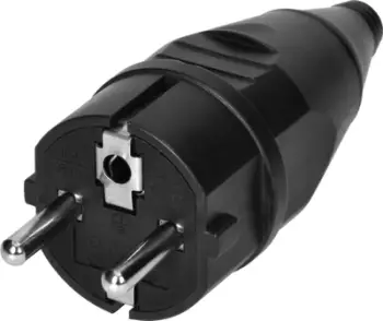 Prizë punëtorie Orno Straight Workshop Plug 2P+E Uni-Schuko, 16A, pa kabllo, e zezë
