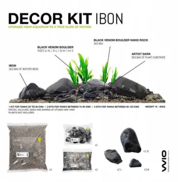 Set dekorimi akuariumi Wio Ibon River, granulim 0.1-20 mm, 20 kg