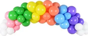 Set dekorues PartyDeco Balloon Garland Rainbow, 60 copë, 200cm, shumëngjyrësh