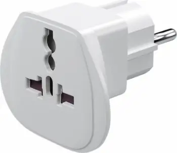 Adapter udhëtimi Goobay LIGHT on EU 94026, CEE 7/7, 250V/16A, 3680W, i bardhë