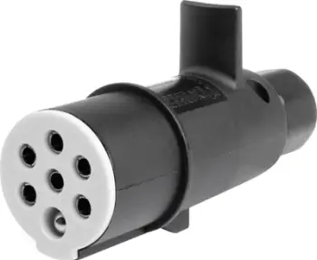Prizë rimorkioje 7 pin Type S, 24V, plastike, e zezë