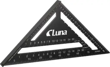 Vizore këndi alumini LUNA Universal Square Luna 300, për matje 90° dhe 45°, me raportor 0 90°
