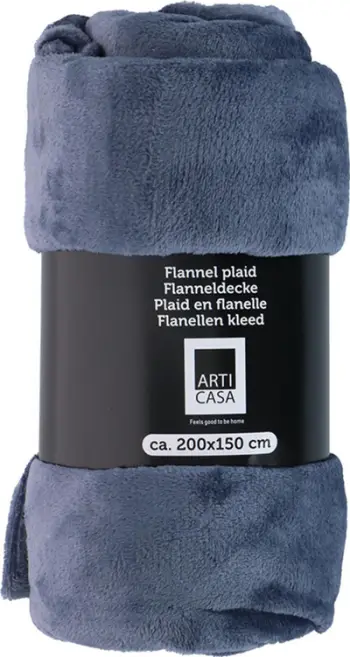 Batanije Arti Casa Blue Flannel Plaid, 200 x 150 cm, blu