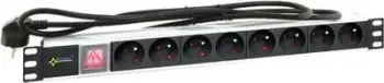 Prizë RACK 19" Pulsar RALZ, 8 dalje, 1.7m, e zezë