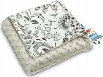 Batanije e lehtë për bebe Light Blanket Minky, 75x100 cm, pambuk dhe minky, gri folk