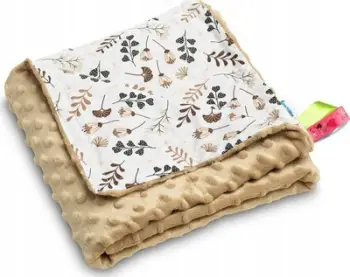 Batanije e lehtë për bebe Sensillo Minky, 75x100cm, pambuk dhe poliester, kapuçino me degëza