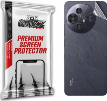 Folje mbrojtëse prapavije GrizzGlass SatinSkin për TCL 50 Pro NxtPaper, kundër gërvishtjeve, përfundim sateni, transparente