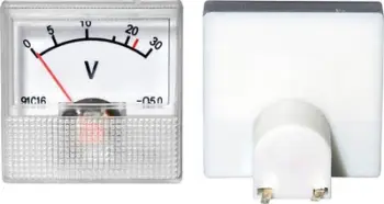 Voltmetër analog mini 30V, klasë saktësie 1.5, i bardhë