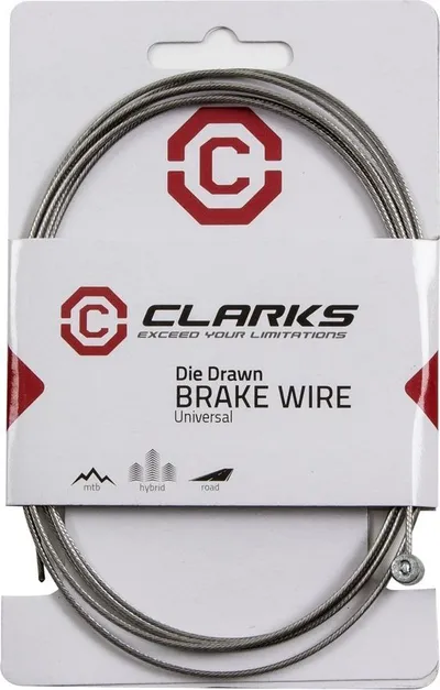 Kabllo freni MTB Clarks Die Drawn, e brendshme, carded, argjend - 1
