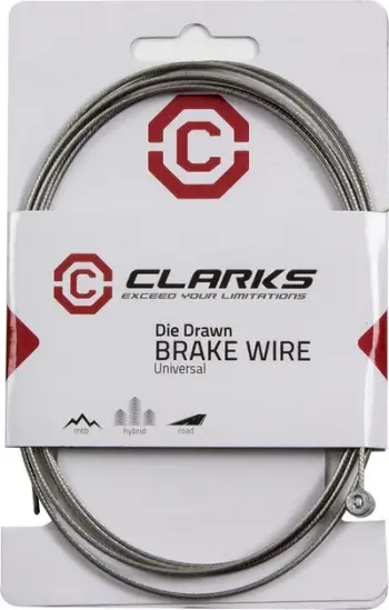 Kabllo freni MTB Clarks Die Drawn, e brendshme, carded, argjend