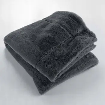 Batanije dekorative Douceur d'intérieur Fur Throw, 125x150cm, poliester, gri