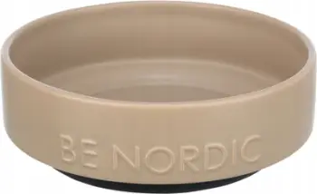 Tas qeramik për mace dhe qen Trixie Be Nordic 24527, 1.2L, me bazë gome, gri