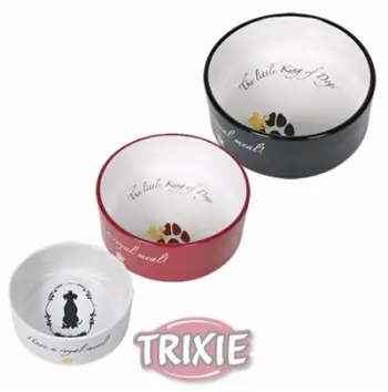 Tas qeramik për qen TRIXIE King of Dogs, 0.6L, Ø16cm, shumëngjyrësh