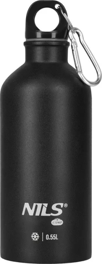 Shishe termike udhëtimi NILS Camp NC3801, 550ml, çelik inox, gri