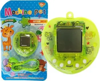 Lojë elektronike Tamagotchi me varëse, portativ, jeshile