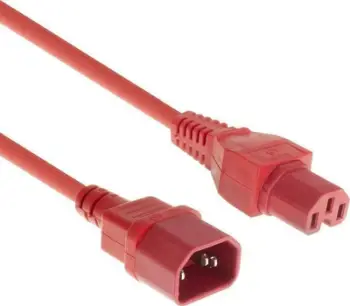 Kabllo furnizimi Microconnect PE1415R18, 1.8m, C14 në C15, e kuqe