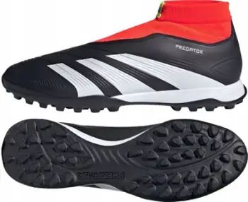 Këpucë futbolli Adidas Predator League LL Jr TF IG7715, për fëmijë, për fushë artificiale, të zeza të kuqe të bardha