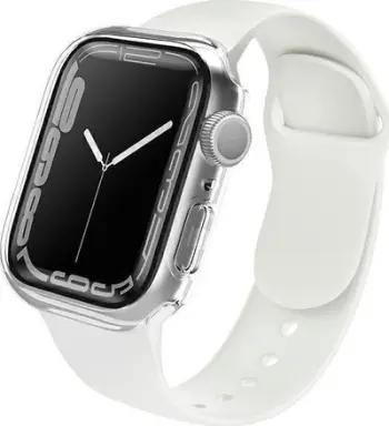 Mbrojtëse UNIQ Legion për Apple Watch Series 7 41mm, polikarbonat me xham të kalitur, transparente