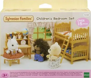 Set dhomë gjumi për fëmijë Sylvanian Families Children's Bedroom Set, me shtrat marinar, me tavolinë pune