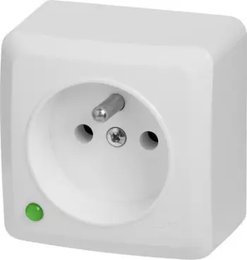 Prizë sipërfaqësore Berg Surface-Mounted, 1 vend, me tokëzim, e bardhë