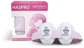 Mbrojtëse veshësh për bebe Haspro Baby, 0-3 vjeç, 1 copë, rozë
